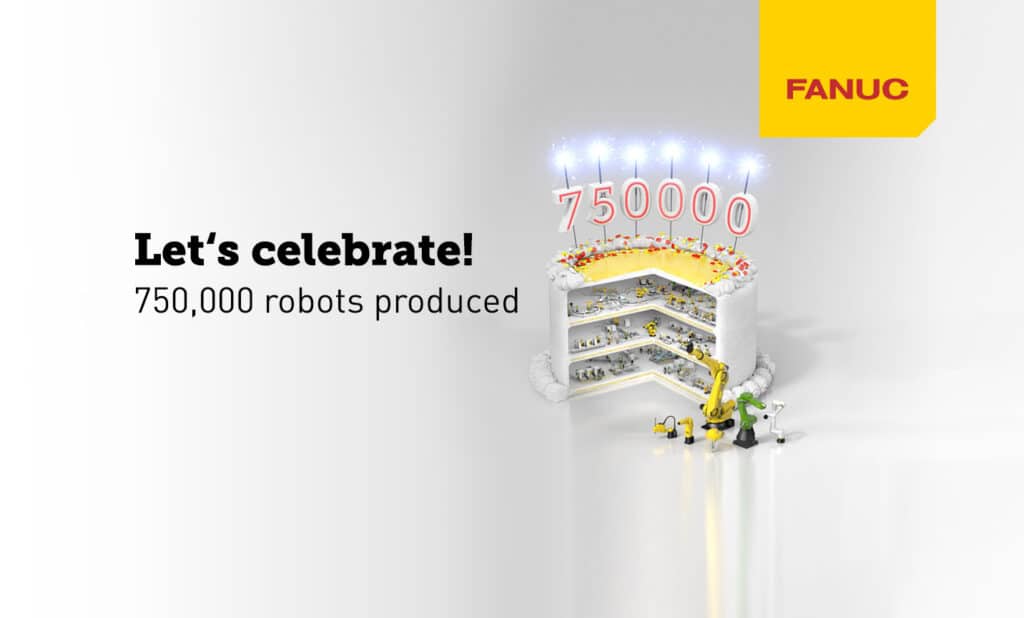 FANUC produceert 750.000ste robot