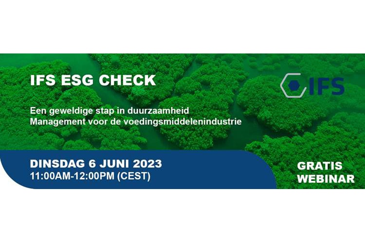 Webinar IFS ESG door Mérieux NutriSciences op dinsdag 6 juni