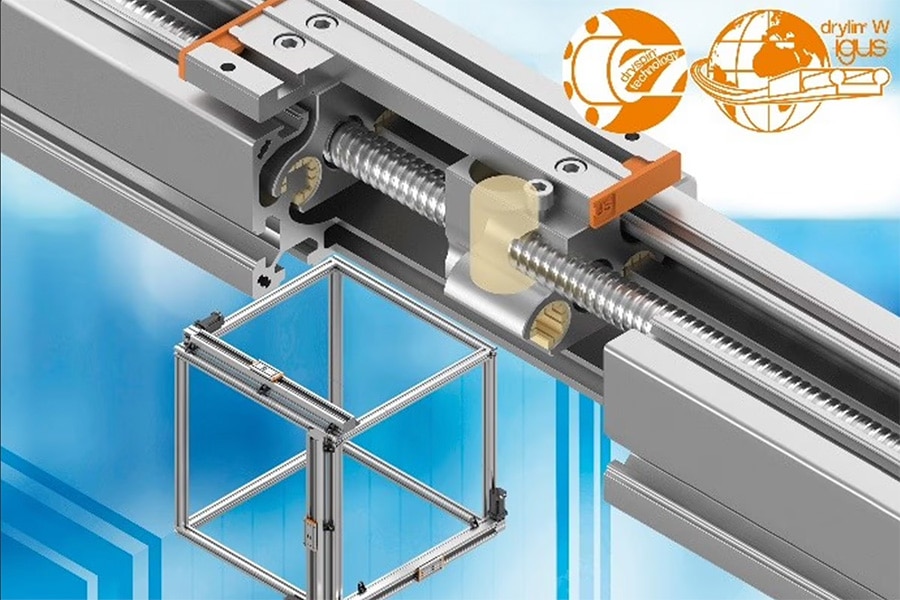 Snelle montage met verschillende aansluitmogelijkheden: drylin lineaire as SLX voor lasten tot 500 kg 2